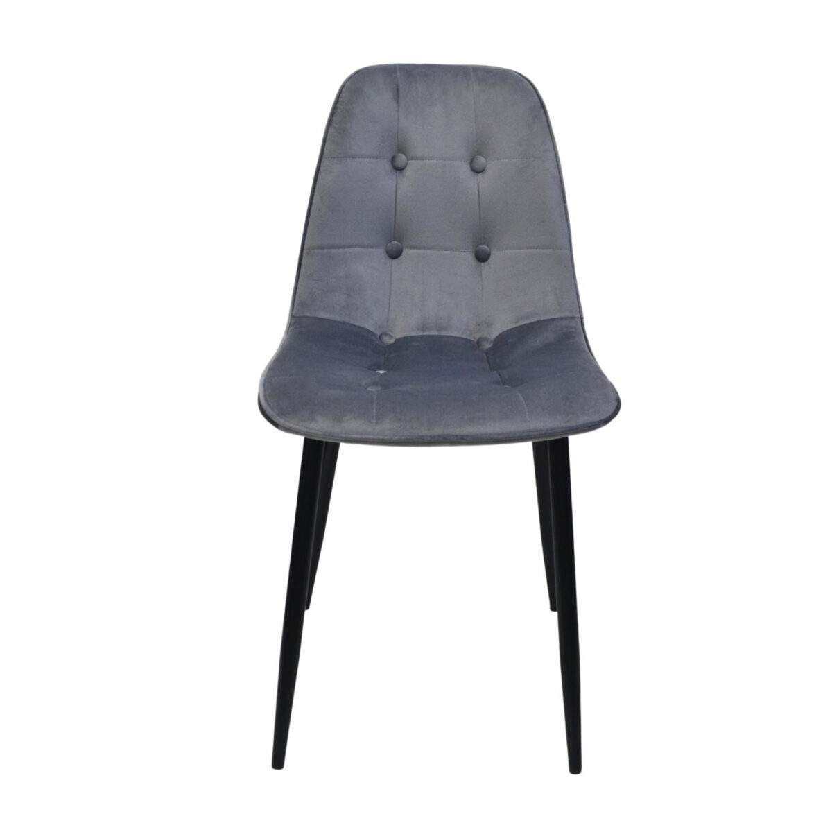 M-01-3 (Hlr-23) Grey Velvet + Black Legs Chair - Image 7