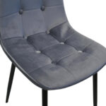 M-01-3 (Hlr-23) Grey Velvet + Black Legs Chair - Image 8