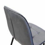 M-01-3 (Hlr-23) Grey Velvet + Black Legs Chair - Image 9