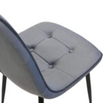 M-01-3 (Hlr-23) Grey Velvet + Black Legs Chair - Image 10