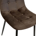 Chair M-01-3 (Hlr-49) Velvet Brown + Black Legs - Image 7