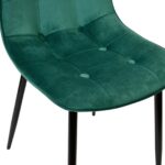 M-01-3 (Hlr-56) Velvet Green + Black Legs Chair - Image 7