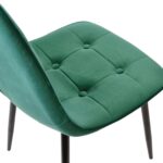 M-01-3 (Hlr-56) Velvet Green + Black Legs Chair - Image 9