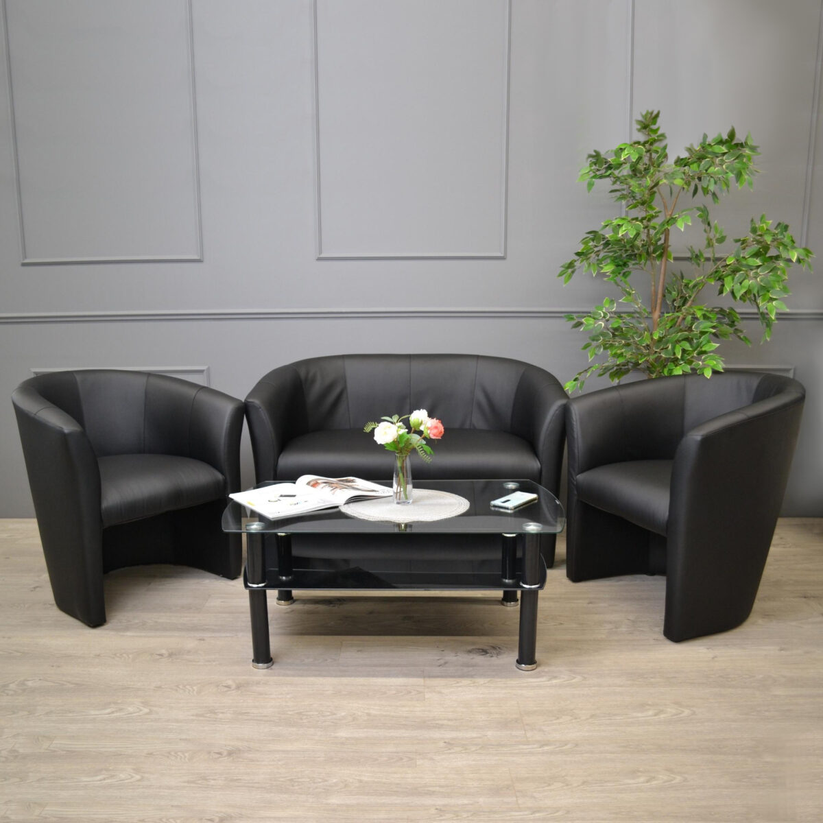 Club Duo Eco 30 Black Sofa - Image 2