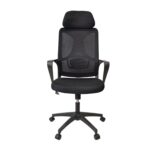 Office Armchair F-20141 B Black+Black Frame - Image 2