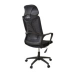 Office Armchair F-20141 B Black+Black Frame - Image 4