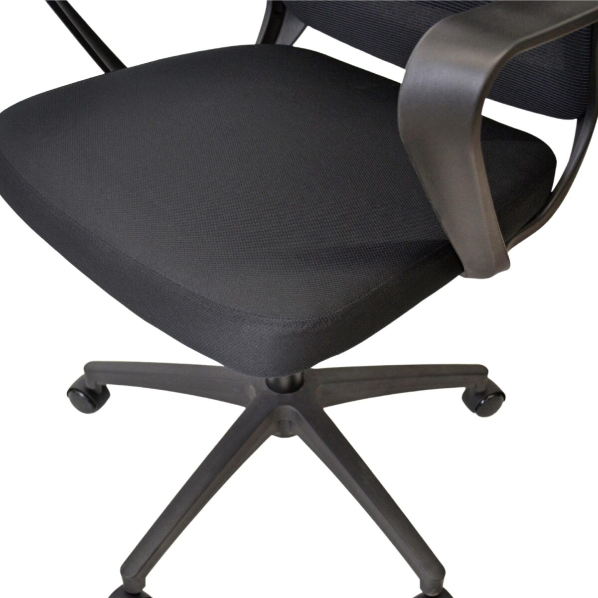 Office Armchair F-20141 B Black+Black Frame - Image 5