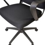 Office Armchair F-20141 B Black+Black Frame - Image 5