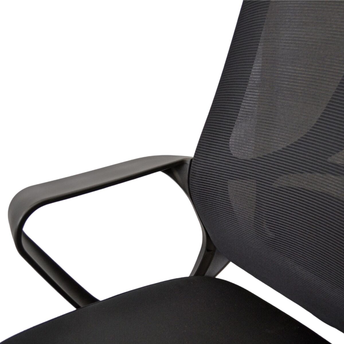 Office Armchair F-20141 B Black+Black Frame - Image 6