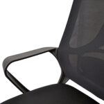 Office Armchair F-20141 B Black+Black Frame - Image 6