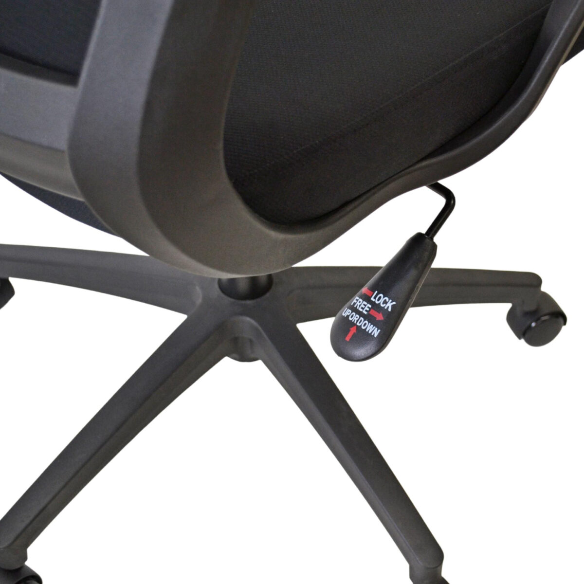 Office Armchair F-20141 B Black+Black Frame - Image 9