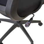 Office Armchair F-20141 B Black+Black Frame - Image 9