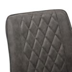 Hans (Cosy16) Eco-Leather Dark Grey + Black Legs Chair - Image 6