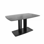 TEREZA HPL Table 140×90 Discover the TEREZA HPL table 140x90, perfect for any kitchen! With a minimalist design and a sturdy metal frame, this table brings versatility and comfort. Made from HPL, it is resistant to water and wear. Perfect for moments spent with loved ones!