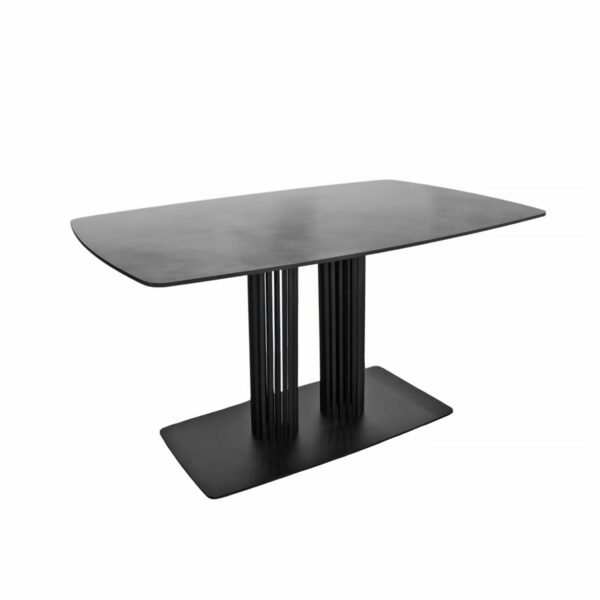 TEREZA HPL Table 140×90 Discover the TEREZA HPL table 140x90, perfect for any kitchen! With a minimalist design and a sturdy metal frame, this table brings versatility and comfort. Made from HPL, it is resistant to water and wear. Perfect for moments spent with loved ones!