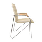 SAMBA Chrome V-18 Beige Office Chair - Image 3