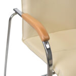 SAMBA Chrome V-18 Beige Office Chair - Image 5
