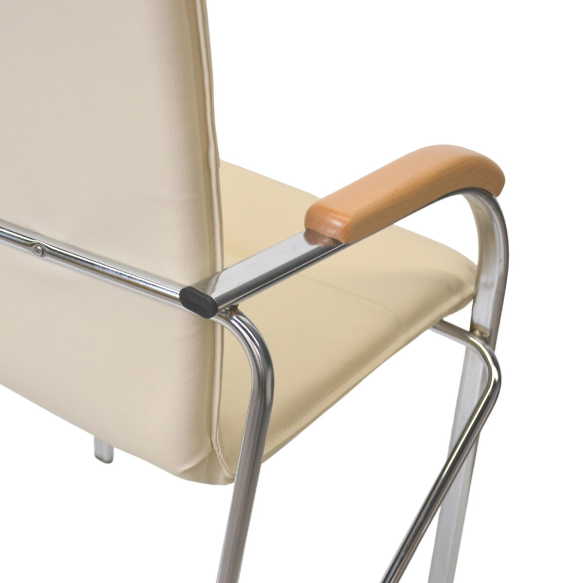 SAMBA Chrome V-18 Beige Office Chair - Image 7