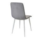 Dc-90 (N20) Dark Grey Velvet + White Legs Chair - Image 2