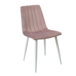 Dc-90 (N25) Powder Velvet + White Legs Chair