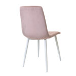 Dc-90 (N25) Powder Velvet + White Legs Chair - Image 2
