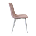 Dc-90 (N25) Powder Velvet + White Legs Chair - Image 3
