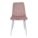 Dc-90 (N25) Powder Velvet + White Legs Chair - Image 4