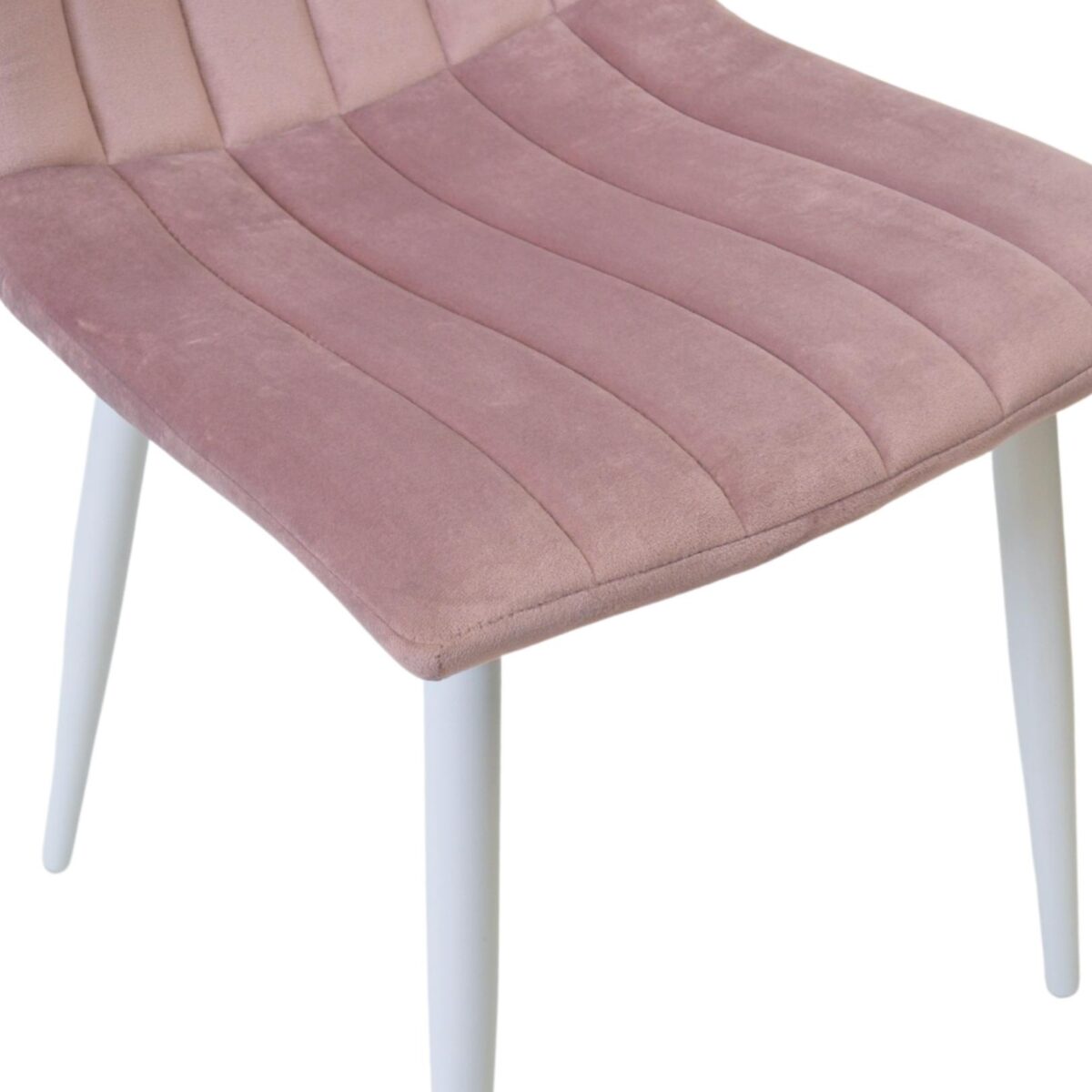 Dc-90 (N25) Powder Velvet + White Legs Chair - Image 5