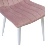 Dc-90 (N25) Powder Velvet + White Legs Chair - Image 5