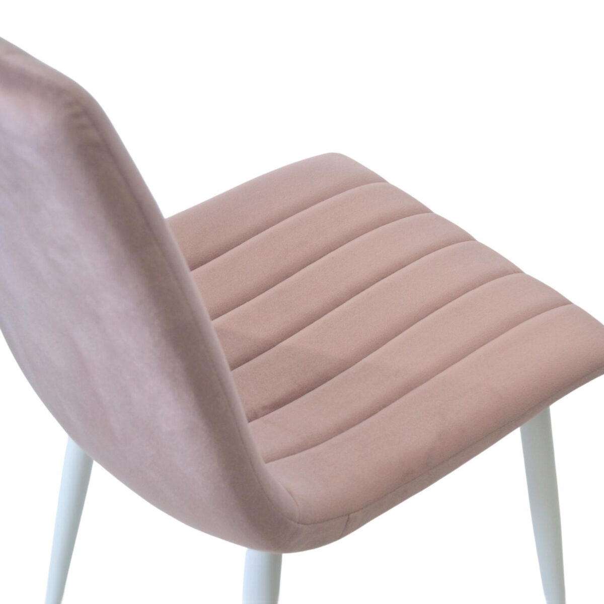 Dc-90 (N25) Powder Velvet + White Legs Chair - Image 9