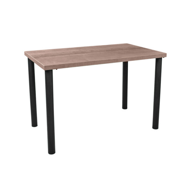 Table AGATA Black Legs 115×68 Discover the AGATA table with black legs, ideal for your kitchen! With a melamine board measuring 115x68 cm and a height of 75 cm, this table combines modern style and functionality. Perfect for any space!