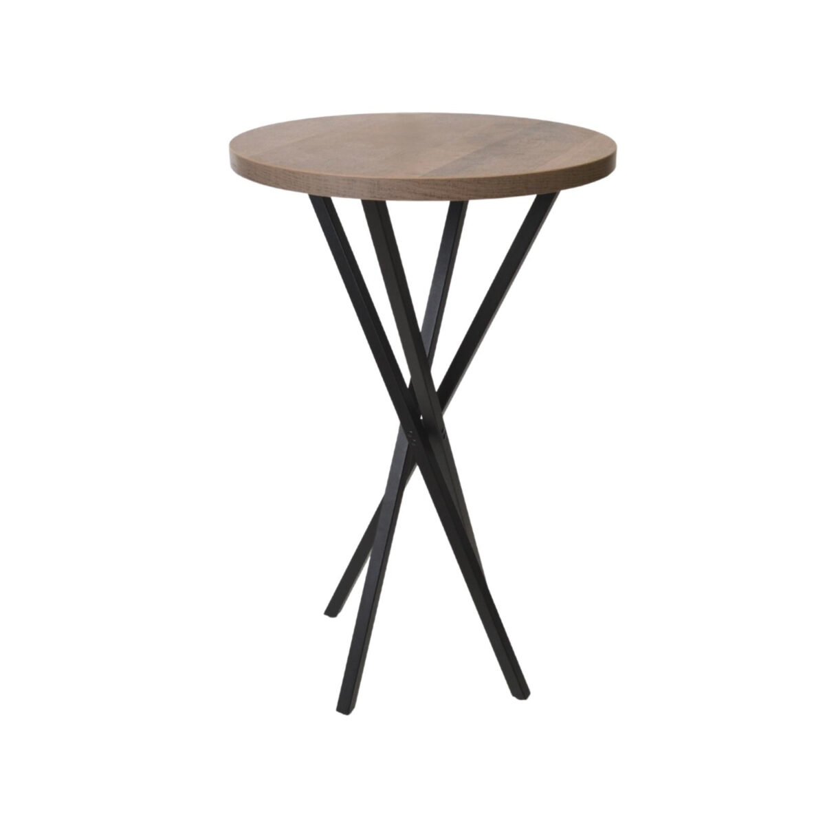 Bar/Break Table Astrid Discover the Astrid bar table, ideal for the kitchen or living room! With a minimalist design and a round top made of melamine-coated wood, this high table combines elegance with functionality, making it perfect for socializing. Available in various colors, it fits seamlessly into any space.