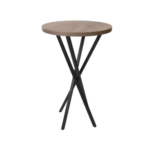 Bar/Break Table Astrid Discover the Astrid bar table, ideal for the kitchen or living room! With a minimalist design and a round top made of melamine-coated wood, this high table combines elegance with functionality, making it perfect for socializing. Available in various colors, it fits seamlessly into any space.