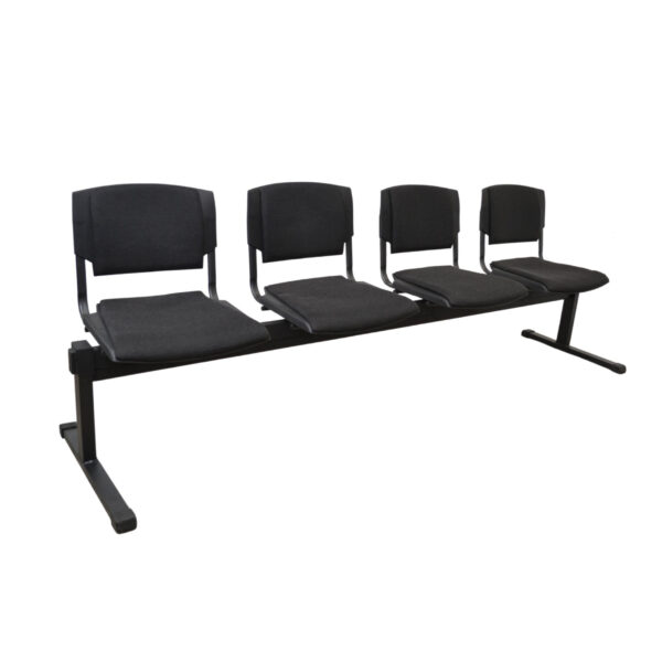Prizma-4 Bench Black A-02 Discover the Prizma-4 Black A-02 Bench, ideal for offices, waiting rooms, and theaters. Made from plywood and polyurethane foam, this elegant 239 cm wide bench offers comfort and style, featuring a frame made of electrostatically painted metal. Perfect for any space!