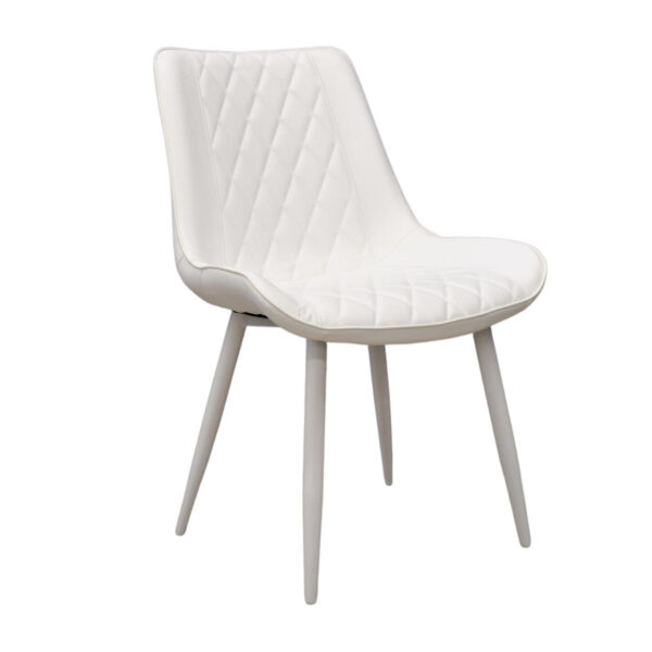 Стул Scaun Hans~White PU Cosy 20+White Legs Комфорт и стиль для вашей кухни с стулом Scaun Hans в белом цвете! Изготовлен из прочной фанеры и полиуретановой пены, обтянутой экокожей. Металлические ножки с защитой для пола. Доступен в различных цветах. Оживите свою кухню с этим элегантным стулом!