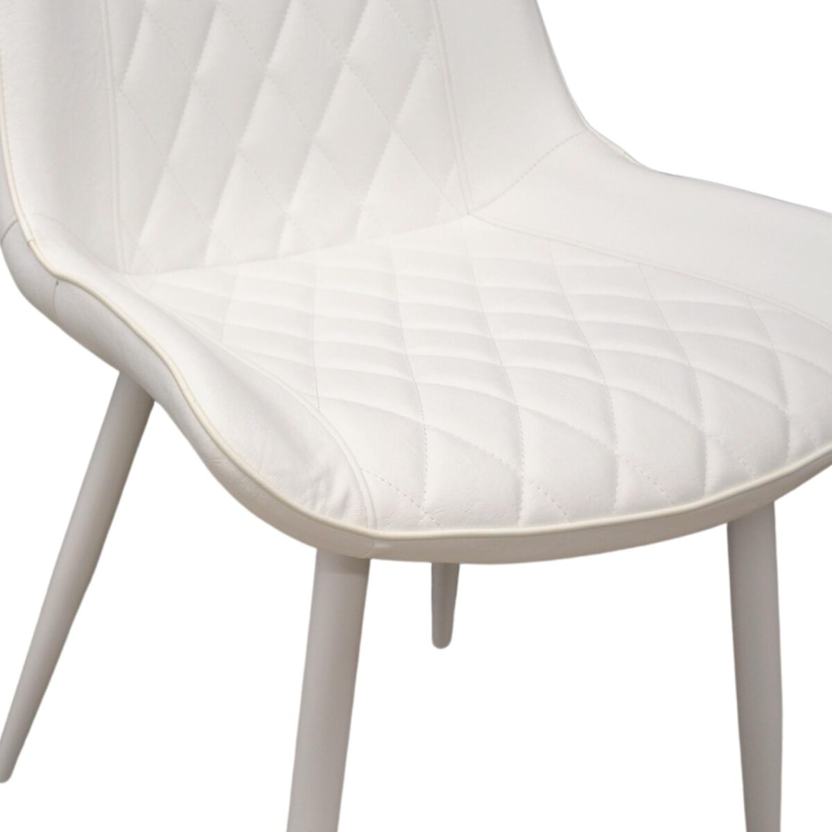 Hans (Cosy 20) Eco-Leather White + White Legs Chair - Image 5
