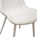 Hans (Cosy 20) Eco-Leather White + White Legs Chair - Image 5