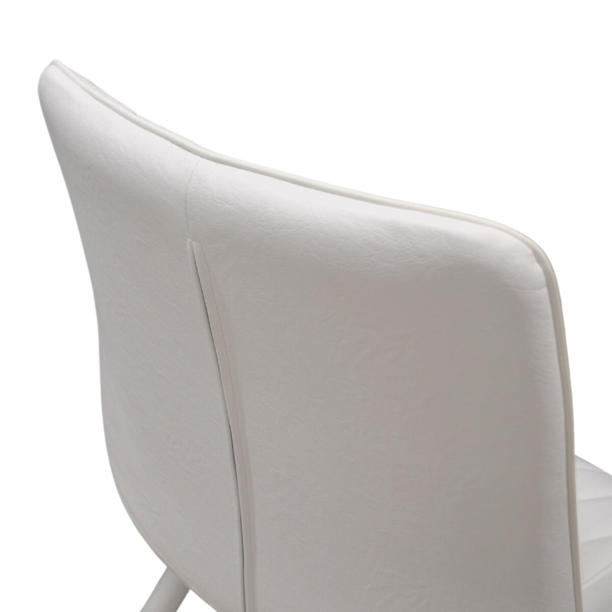Hans (Cosy 20) Eco-Leather White + White Legs Chair - Image 7