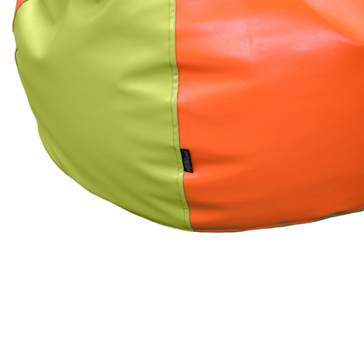 Eco Leather Green-Orange Mini Bean Bag - Image 3