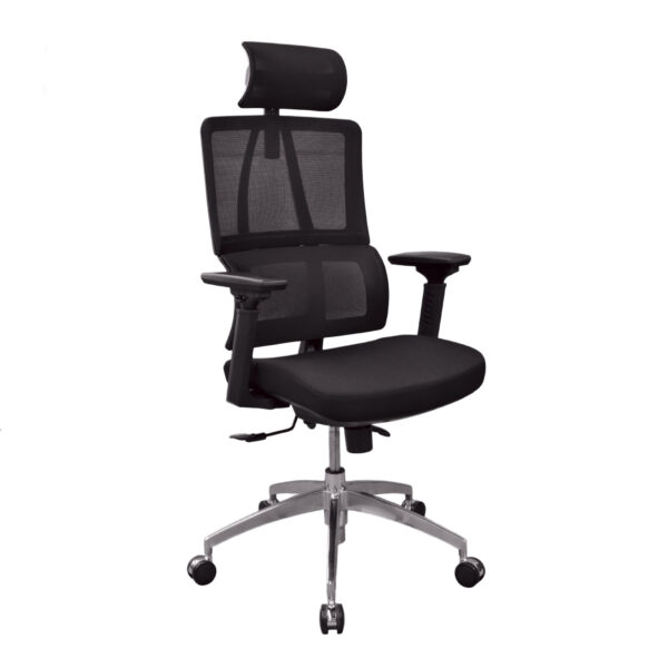 Office Chair Kb-701a Black Discover the KB-701A black office chair, perfect for a comfortable and modern workspace. With an ergonomic design, aluminum legs, and an adjustment mechanism, this chair will transform your workspace. Choose comfort and productivity every day!