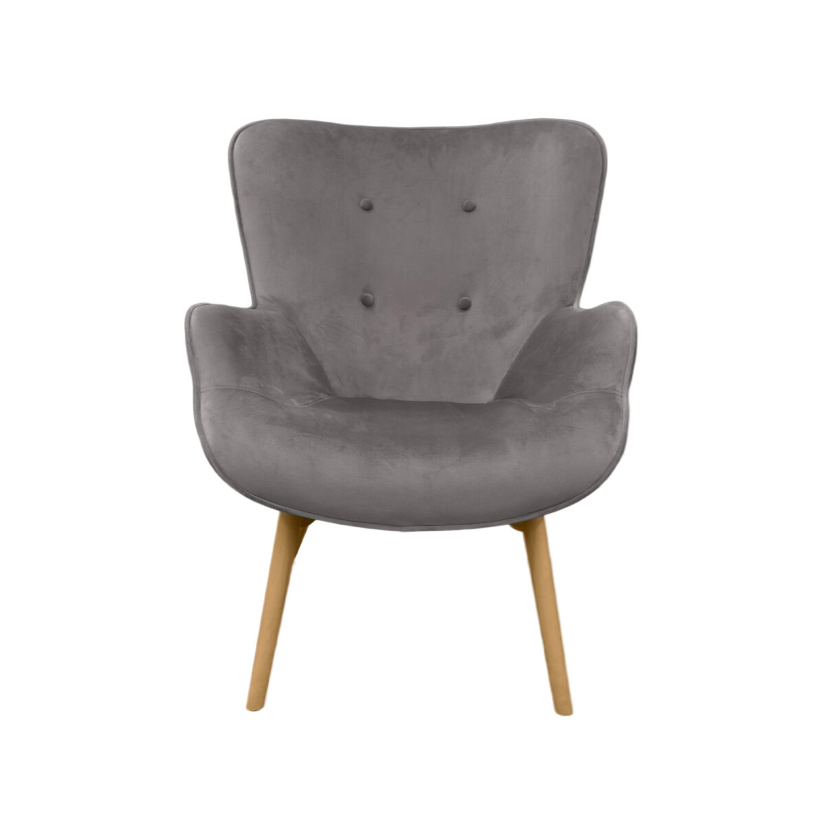 Leonard Dark Grey Velvet Armchair - Image 2