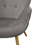 Leonard Dark Grey Velvet Armchair - Image 3