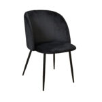 Spectre Black Chair The Spectre Black chair combines comfort and elegance in your kitchen. Upholstered in soft velvet, it features a modern design with metal legs and floor protection. Discover the refined style of the ideal chair for your kitchen decor!