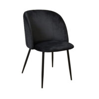 Spectre Black Chair The Spectre Black chair combines comfort and elegance in your kitchen. Upholstered in soft velvet, it features a modern design with metal legs and floor protection. Discover the refined style of the ideal chair for your kitchen decor!
