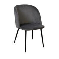 Spectre Dark Grey Chair Transform your kitchen with the Spectre Dark Grey chair! Comfortable, elegant, upholstered in soft velvet with metal legs, it is ideal for any space. Height: 80 cm, Width: 53 cm. Choose the perfect style!