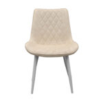 Hans (Cosy 15) Beige Eco-Leather + White Legs Chair - Image 4