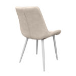 Hans (Cosy 15) Beige Eco-Leather + White Legs Chair - Image 2