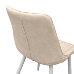 Hans (Cosy 15) Beige Eco-Leather + White Legs Chair - Image 6