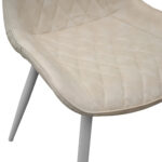 Hans (Cosy 15) Beige Eco-Leather + White Legs Chair - Image 5
