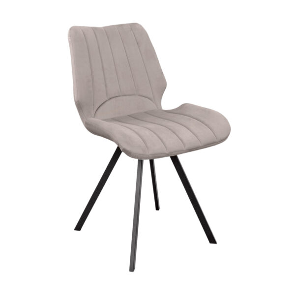 Orson Chair Velvet Beige + Black Legs Discover the Orson chair in beige velvet with black legs, perfect for any kitchen. Comfortable and stylish, this chair features a plywood body and polyurethane foam, making it ideal for an elegant decor. Optimal height and modern design!